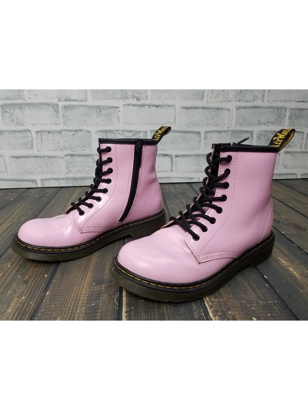 Dr. Martens 1460 J Jr Kids Size 3 Pale Pink Leather Women Combat Boots